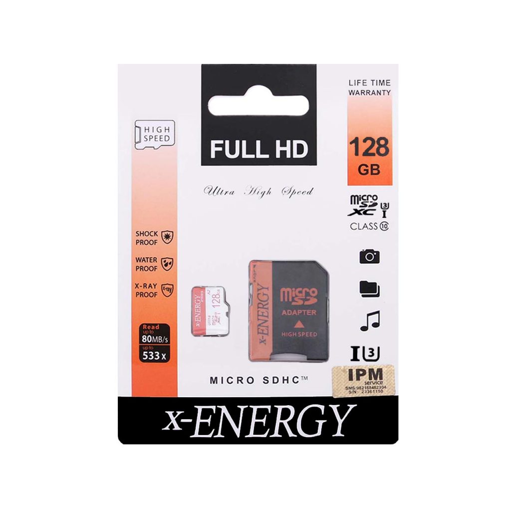 x_ENERGY IPM U3 Class 10 80MBps microSDXC With Adapter - 64GB